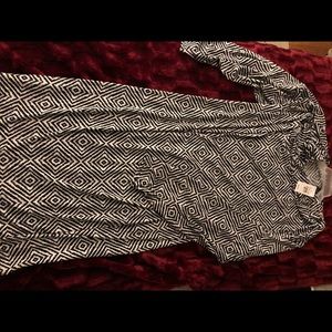 Patterned zipper shoulder dress